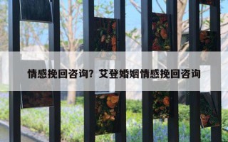 情感挽回咨詢？艾登婚姻情感挽回咨詢