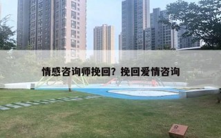 情感咨詢師挽回？挽回愛情咨詢