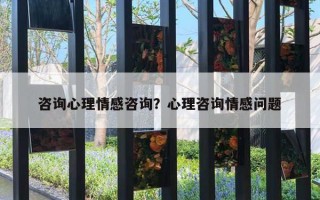 咨詢心理情感咨詢？心理咨詢情感問題