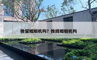 挽留婚姻機(jī)構(gòu)？挽回婚姻機(jī)構(gòu)