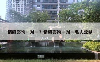 情感咨詢一對一？情感咨詢一對一私人定制