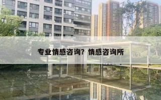 專業(yè)情感咨詢？情感咨詢所