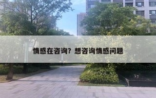 情感在咨詢？想咨詢情感問題