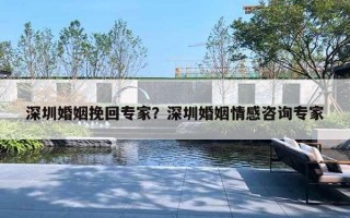 深圳婚姻挽回專家？深圳婚姻情感咨詢專家