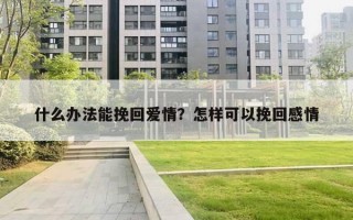 什么辦法能挽回愛(ài)情？怎樣可以挽回感情