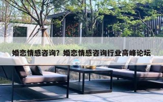 婚戀情感咨詢？婚戀情感咨詢行業(yè)高峰論壇