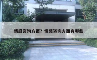 情感咨詢方面？情感咨詢方面有哪些