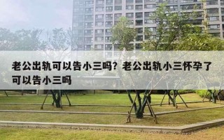 老公出軌可以告小三嗎？老公出軌小三懷孕了可以告小三嗎