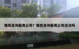 情感咨詢服務(wù)公司？情感咨詢服務(wù)公司違法嗎