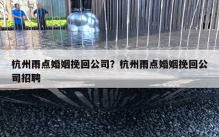 杭州雨點婚姻挽回公司？杭州雨點婚姻挽回公司招聘