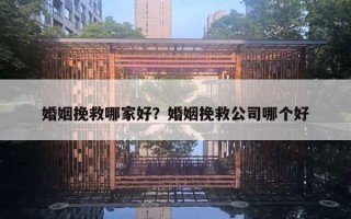 婚姻挽救哪家好？婚姻挽救公司哪個(gè)好