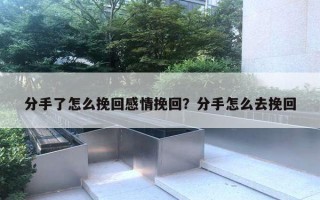 分手了怎么挽回感情挽回？分手怎么去挽回