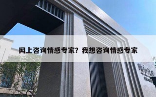 網(wǎng)上咨詢情感專家？我想咨詢情感專家