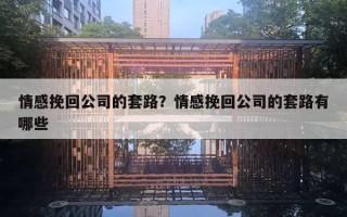 情感挽回公司的套路？情感挽回公司的套路有哪些