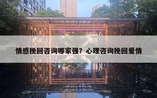 情感挽回咨詢哪家強(qiáng)？心理咨詢挽回愛(ài)情