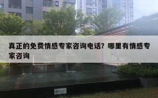 真正的免費情感專家咨詢電話？哪里有情感專家咨詢