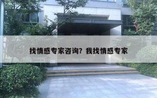 找情感專家咨詢？我找情感專家