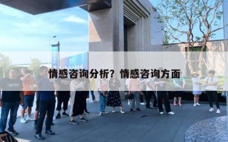 情感咨詢分析？情感咨詢方面