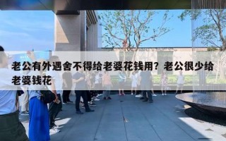 老公有外遇舍不得給老婆花錢用？老公很少給老婆錢花