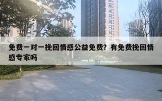 免費一對一挽回情感公益免費？有免費挽回情感專家嗎