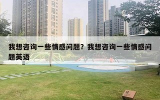 我想咨詢一些情感問(wèn)題？我想咨詢一些情感問(wèn)題英語(yǔ)