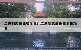 二進制戀愛免費全集？二進制戀愛免費全集觀看