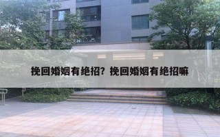 挽回婚姻有絕招？挽回婚姻有絕招嘛